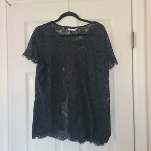 Maurices black lace top. 2x